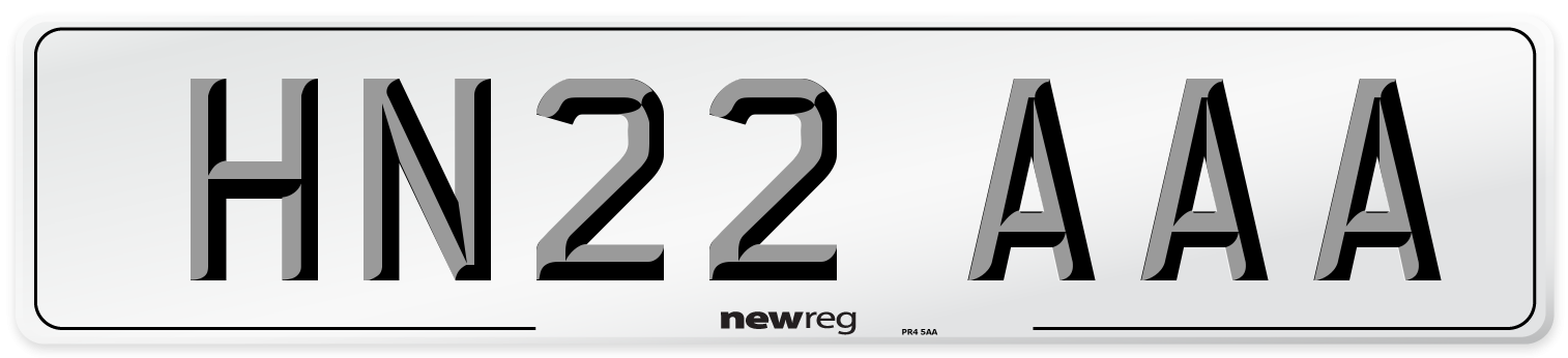 HN22 AAA Number Plate from New Reg